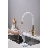 Смеситель для кухни Paulmark Salix Sa213419-BRw бронза/белый — 4