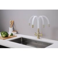 Смеситель для кухни Paulmark Salix Sa213419-BRw бронза/белый — 6