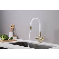 Смеситель для кухни Paulmark Salix Sa213419-BRw бронза/белый — 3