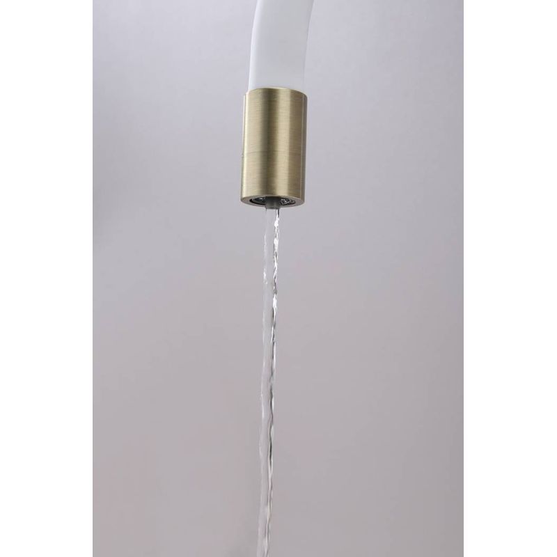 Смеситель для кухни Paulmark Salix Sa213419-BRw бронза/белый