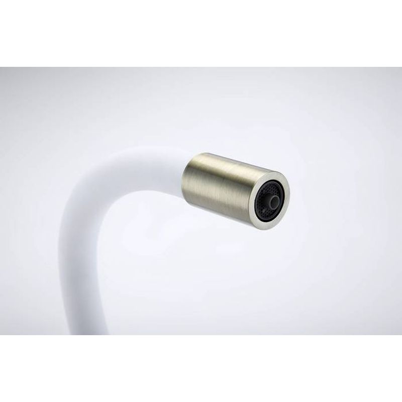 Смеситель для кухни Paulmark Salix Sa213419-BRw бронза/белый