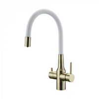 Смеситель для кухни Paulmark Salix Sa213419-BRw бронза/белый — 1