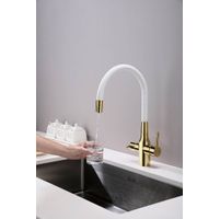 Смеситель для кухни Paulmark Salix Sa213419-Gw золото/белый — 4