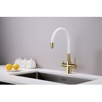 Смеситель для кухни Paulmark Salix Sa213419-Gw золото/белый — 2