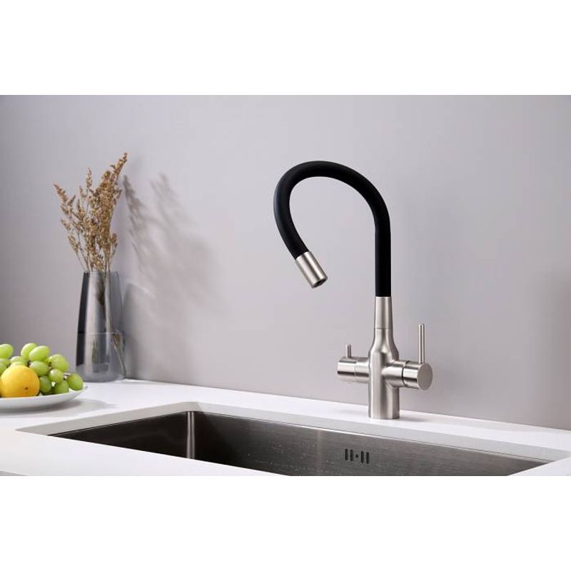 Смеситель для кухни Paulmark Salix Sa213419-NI(BS) никель