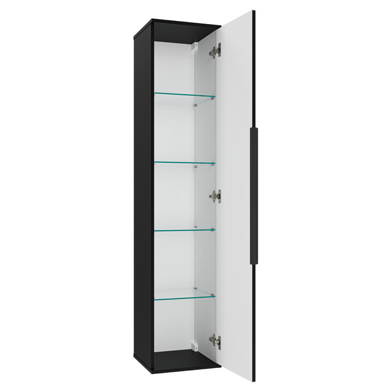 Шкаф-пенал для ванной Brevita Savoy 35 универсальный / SAV-05035-030 черный