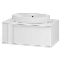 Тумба под раковину Brevita Savoy 80 подвесная с 1 ящ. / SAV-09080-0101Я белый — 1