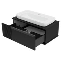 Тумба под раковину Brevita Savoy 90 подвесная с 1 ящ. / SAV-09090-0301Я черный — 3