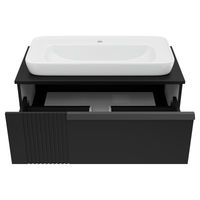 Тумба под раковину Brevita Savoy 90 подвесная с 1 ящ. / SAV-09090-0301Я черный — 4