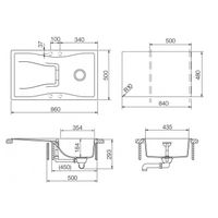 Кухонная мойка из искусственного камня Schock Waterfall 45D (D-100) Cristadur Магма — 5