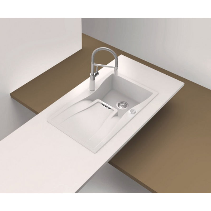 Кухонная мойка из искусственного камня Schock Waterfall 45D (D-100) Cristadur Пуро