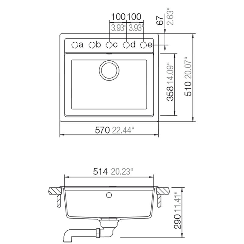 Кухонная мойка из искусственного камня Schock Vero 60 (N-100) Cristadur Пуро