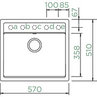 Кухонная мойка из искусственного камня Schock Vero 60 (N-100) Cristadur Пуро — 9