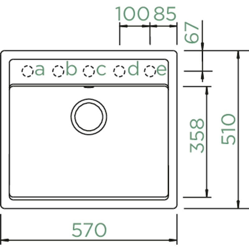 Кухонная мойка из искусственного камня Schock Vero 60 (N-100) Cristadur Пуро