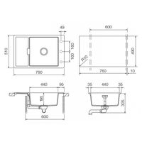 Кухонная мойка из искусственного камня Schock Eton 60 D Small Cristadur Пуро — 5