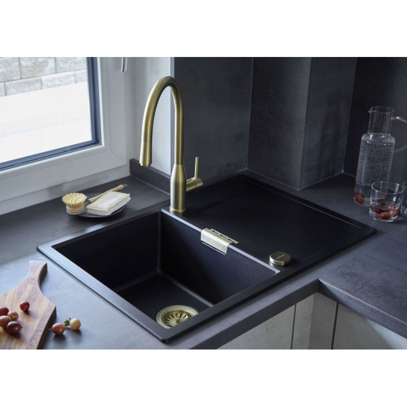 Кухонная мойка из искусственного камня Schock Eton 45 D Cristadur Серебристый камень