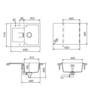 Кухонная мойка из искусственного камня Schock Manhattan 40 D Cristalite Баварский камень — 5