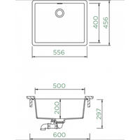 Кухонная мойка из искусственного камня Schock Greenwich 60U Cristadur Магма — 6