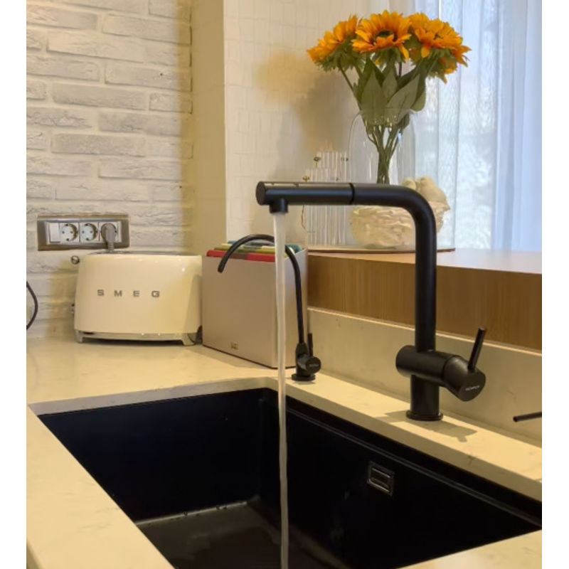 Кухонная мойка из искусственного камня Schock Lahti 80U Cristalite Неро