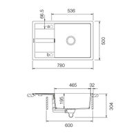 Кухонная мойка из искусственного камня Schock Optima 60D Max Cristalite Неро — 6