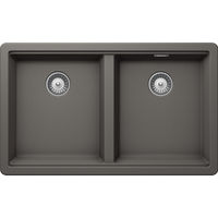 Кухонная мойка из искусственного камня Schock Greenwich 80-2U Cristadur Серебристый камень — 1