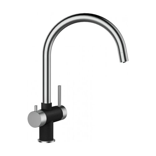 Смеситель для кухонной мойки Schock Ares 710442 для питьевой воды и с поворотным изливом оникс