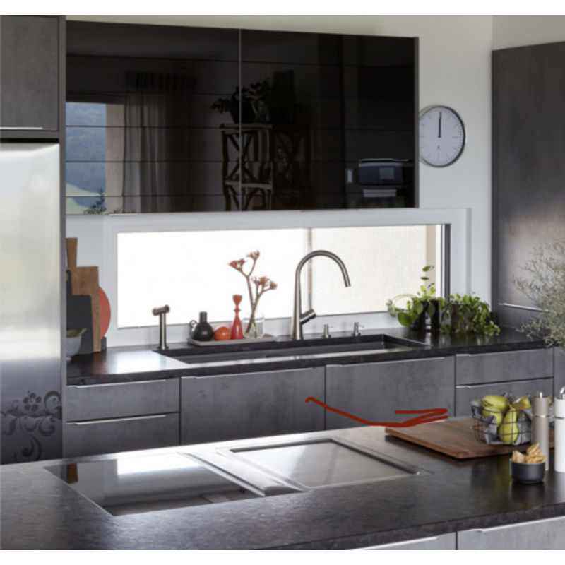 Смеситель для кухонной мойки Schock Conos Pro 710571 с поворотным и выдвижным изливом нержавеющая сталь
