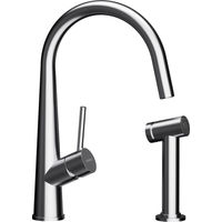 Смеситель для кухонной мойки Schock Conos Pro 710571 с поворотным и выдвижным изливом нержавеющая сталь — 1