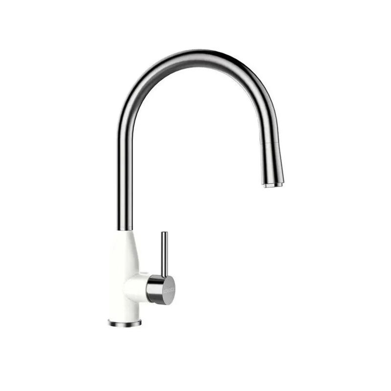 Смеситель для кухонной мойки Schock Kavus-D 710617 с поворотным и выдвижным изливом альпина