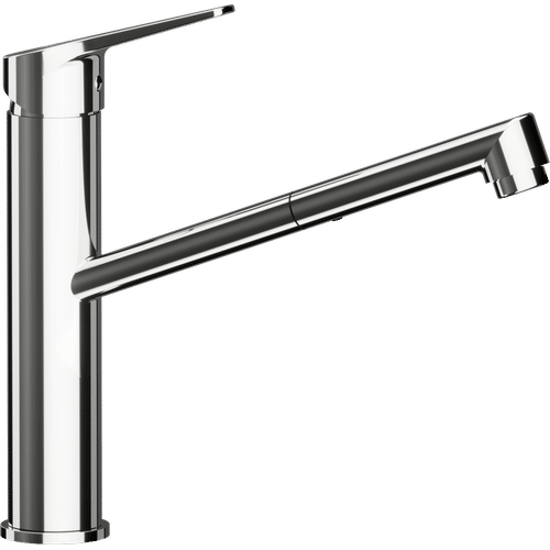 Смеситель для кухонной мойки Schock Metis-D 710639 с поворотным и выдвижным изливом хром