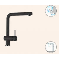 Смеситель для кухонной мойки Schock Epos 710642 с поворотным изливом хром — 2