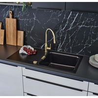 Смеситель для кухонной мойки Schock Kavus-D вороненая 710663 с поворотным и выдвижным изливом оружейная сталь — 3