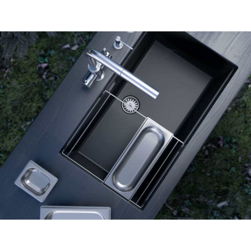 Смеситель для кухонной мойки Schock Vitus-D Black Edition 710668 для питьевой воды и с поворотным и выдвижным изливом черный матовый