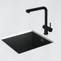 Смеситель для кухонной мойки Schock Epos full color 710683 с поворотным изливом серебристый камень — 2