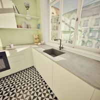 Смеситель для кухонной мойки Schock Epos full color 710683 с поворотным изливом серебристый камень — 7