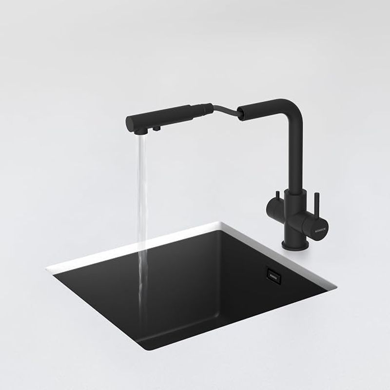 Смеситель для кухонной мойки Schock Vitus full colour 710696 для питьевой воды и с поворотным изливом неро