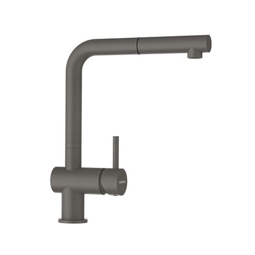 Смеситель для кухонной мойки Schock Epos-D full color 710701 с поворотным и выдвижным изливом выдвижной излив серебристый камень