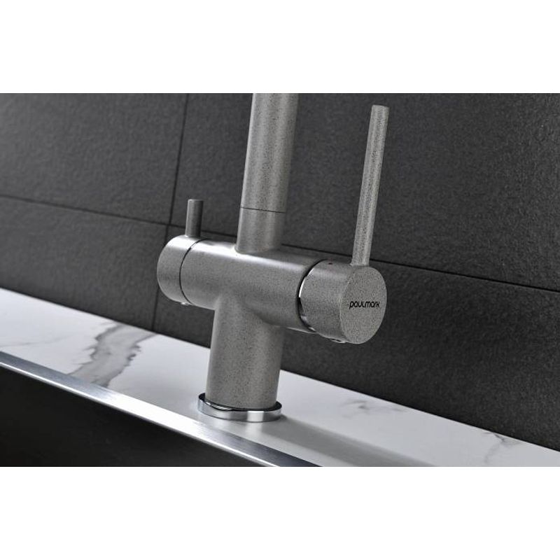 Смеситель для кухни Paulmark Serpentine Se213222-DG графит