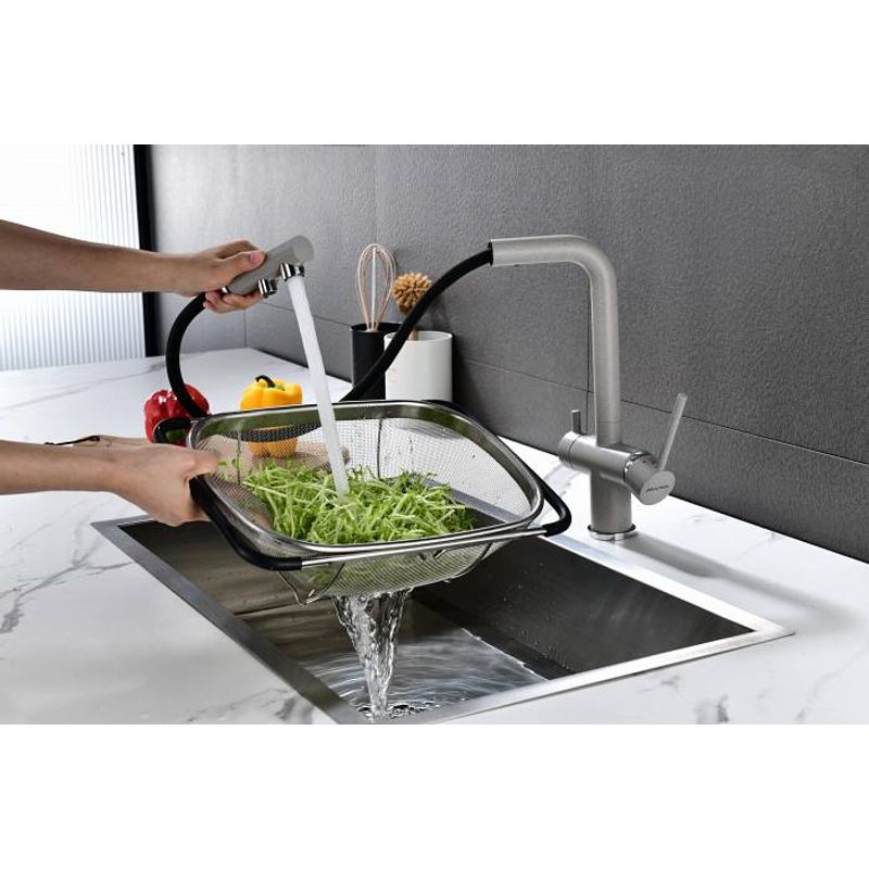 Смеситель для кухни Paulmark Serpentine Se213222-DG графит