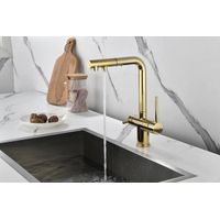 Смеситель для кухни Paulmark Serpentine Se213222-G золото — 5