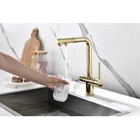 Смеситель для кухни Paulmark Serpentine Se213222-G золото — 8
