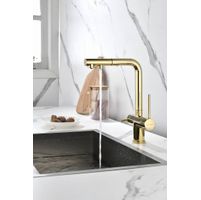Смеситель для кухни Paulmark Serpentine Se213222-G золото — 7