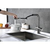 Смеситель для кухни Paulmark Serpentine Se213222-GM вороненая сталь — 10