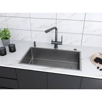 Смеситель для кухни Paulmark Serpentine Se213222-GM вороненая сталь — 2
