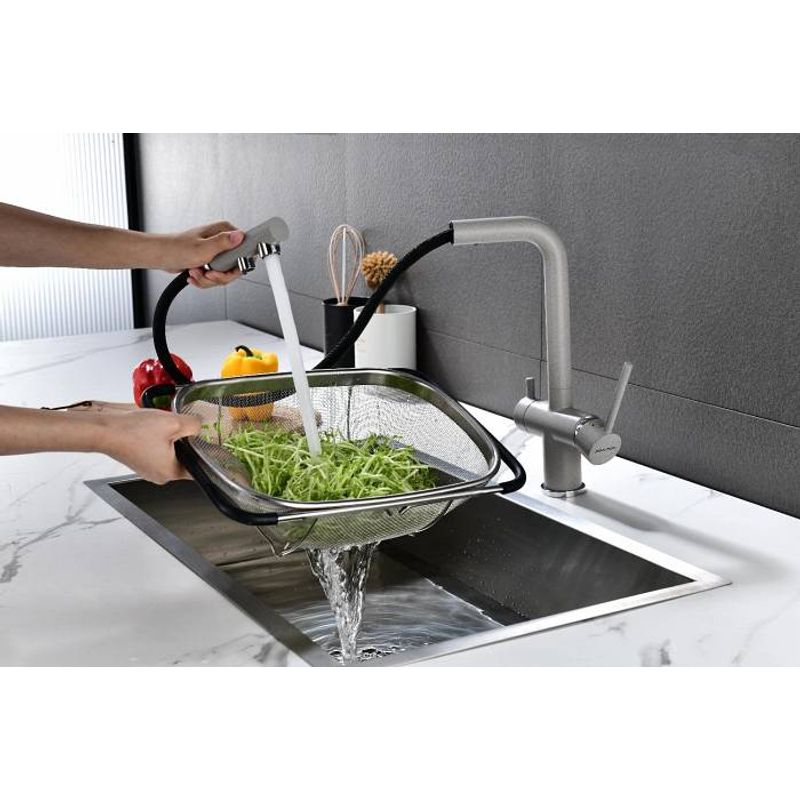 Смеситель для кухни Paulmark Serpentine Se213222-GR серый