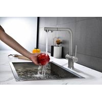 Смеситель для кухни Paulmark Serpentine Se213222-GR серый — 11