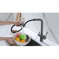 Смеситель для кухни Paulmark Serpentine Se213222-GRM серый металлик — 9