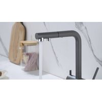 Смеситель для кухни Paulmark Serpentine Se213222-GRM серый металлик — 13