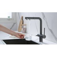 Смеситель для кухни Paulmark Serpentine Se213222-GRM серый металлик — 5