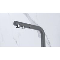 Смеситель для кухни Paulmark Serpentine Se213222-GRM серый металлик — 17